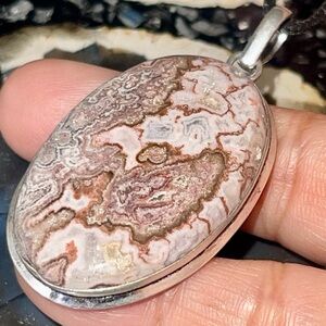 Crazy Lace Agate Pendant 2 1/4”